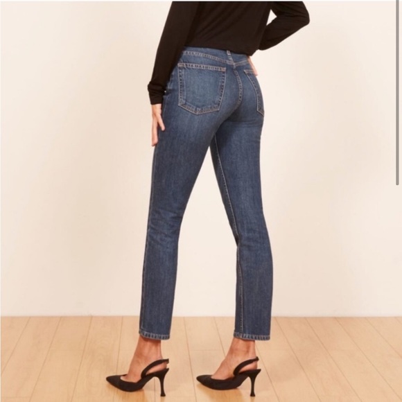 Reformation Julia High Cigarette Jean Teton Wash 27 - Picture 2 of 7